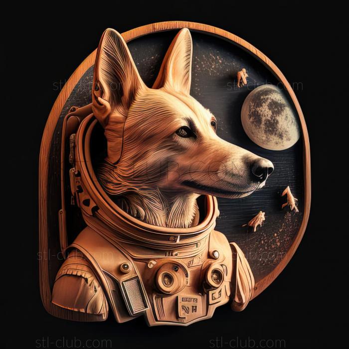 3D model st Laika cosmonaut dog famous animal (STL)